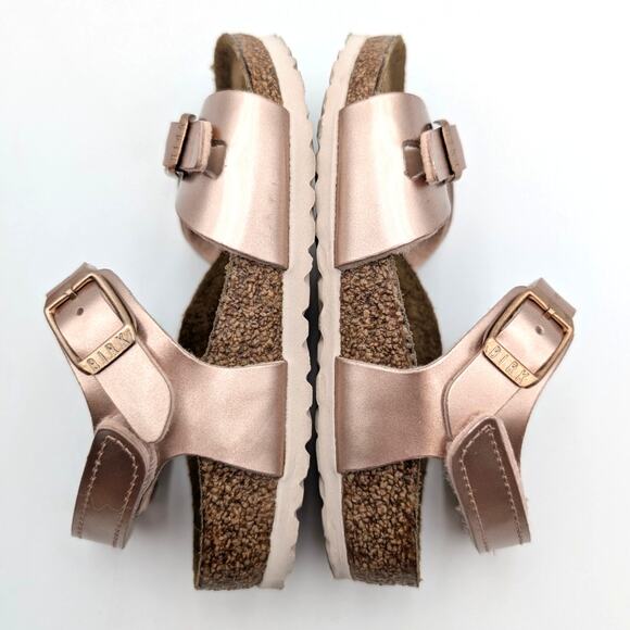 Birkenstock Rio Kids Birko-Flor Sandals Electric Metallic Copper Size US8 EU26 - Picture 9 of 11
